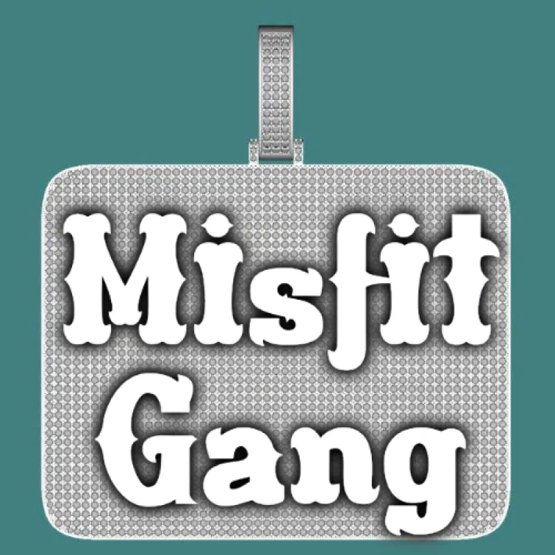 CUSTOM LETTER NECKLACE 3D BIG SQUARE sold by The GUU Shop