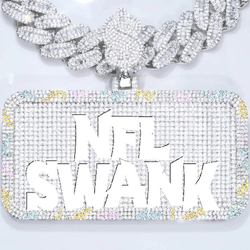 CUSTOM LETTER NECKLACE 3D COLORFUL SQUARE sold by The GUU Shop