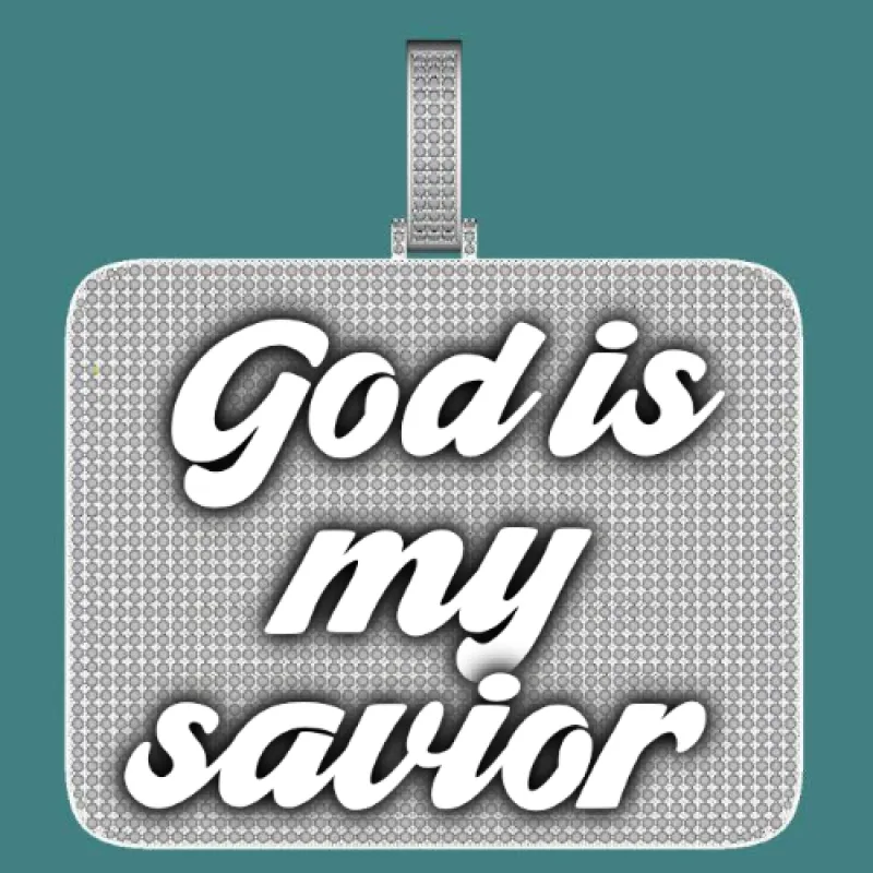 CUSTOM LETTER NECKLACE 3D BIG SQUARE sold by The GUU Shop