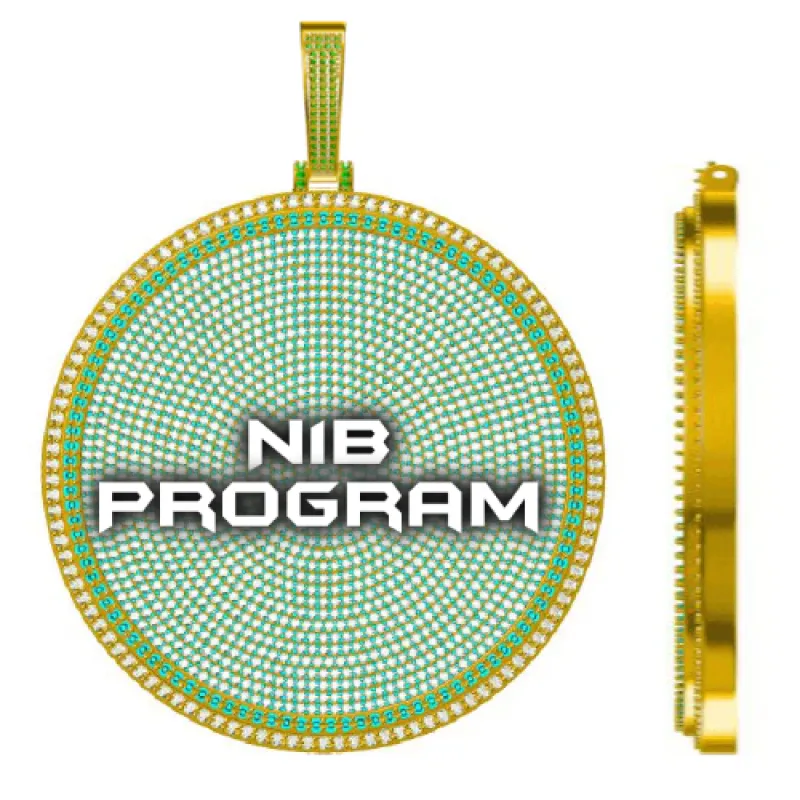 CUSTOM LETTER NECKLACE 3D BIG DISC sold by The GUU Shop