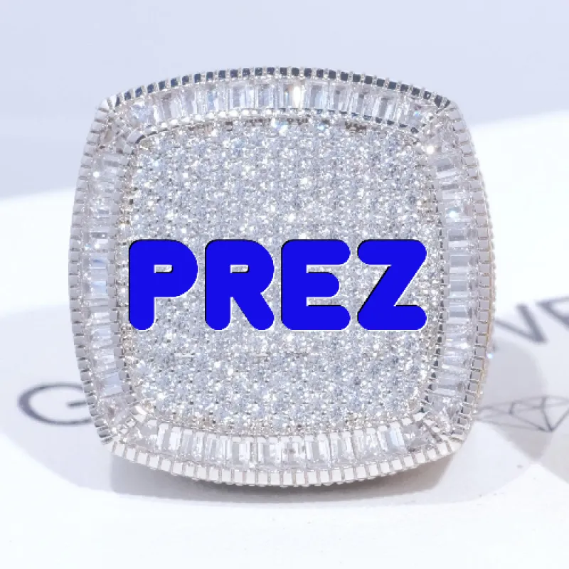 CUSTOM LETTER 3D ICED RING sold by The GUU Shop