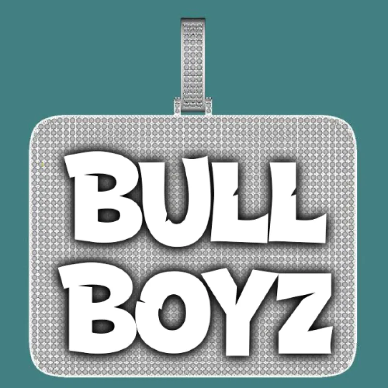 CUSTOM LETTER NECKLACE 3D BIG SQUARE sold by The GUU Shop