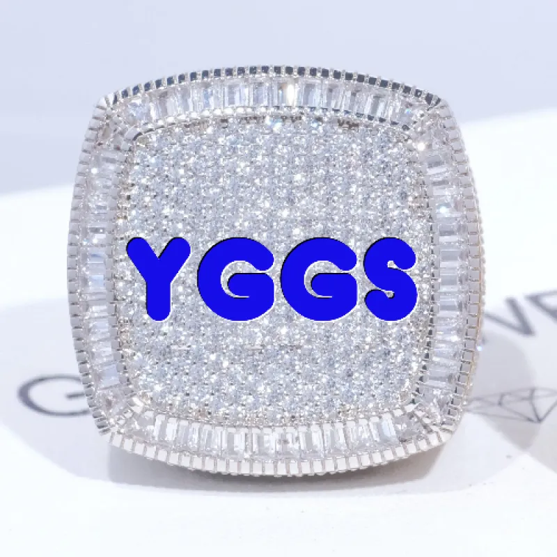 CUSTOM LETTER 3D ICED RING sold by The GUU Shop