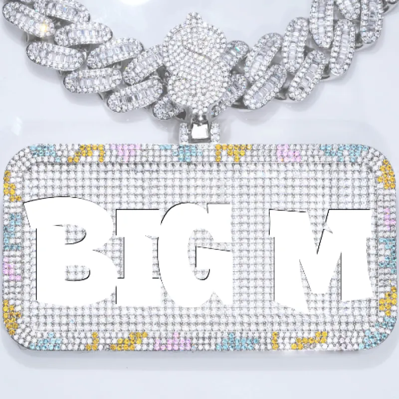 CUSTOM LETTER NECKLACE 3D COLORFUL SQUARE sold by The GUU Shop