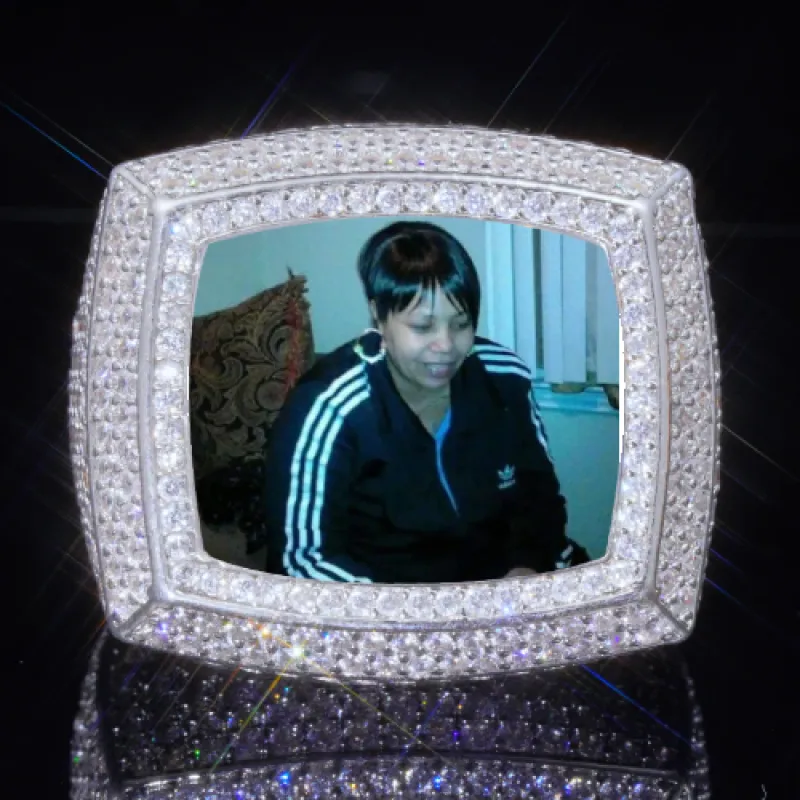 3D CUSTOM PICTURE ICED RING sold by The GUU Shop