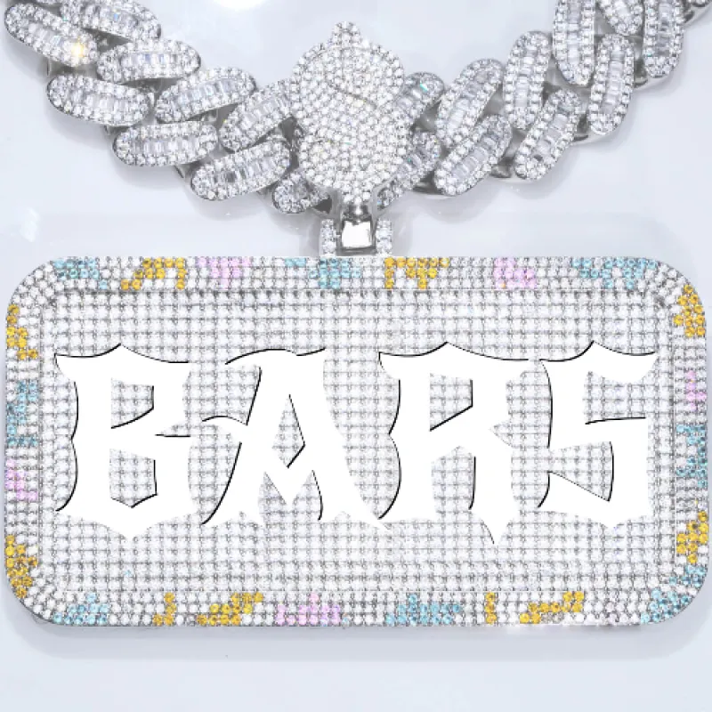 CUSTOM LETTER NECKLACE 3D COLORFUL SQUARE sold by The GUU Shop