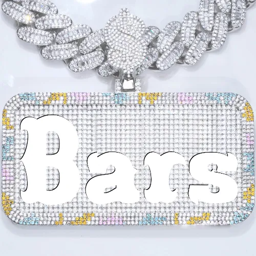 CUSTOM LETTER NECKLACE 3D COLORFUL SQUARE sold by The GUU Shop