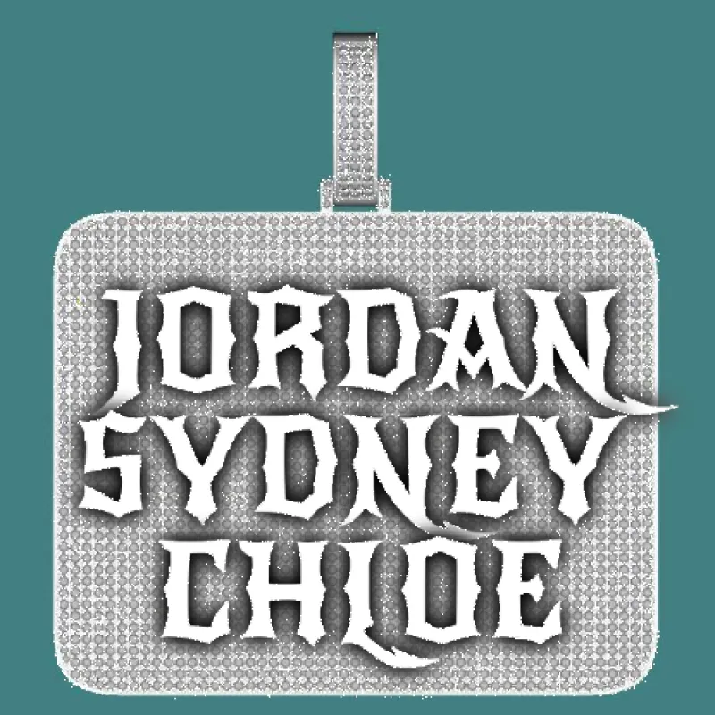 CUSTOM LETTER NECKLACE 3D BIG SQUARE sold by The GUU Shop