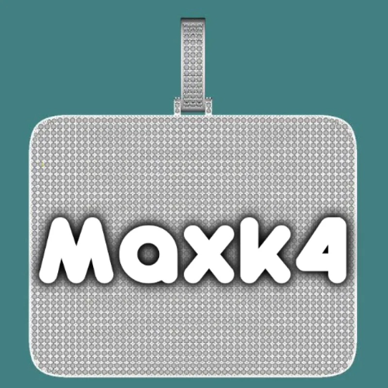 CUSTOM LETTER NECKLACE 3D BIG SQUARE sold by The GUU Shop