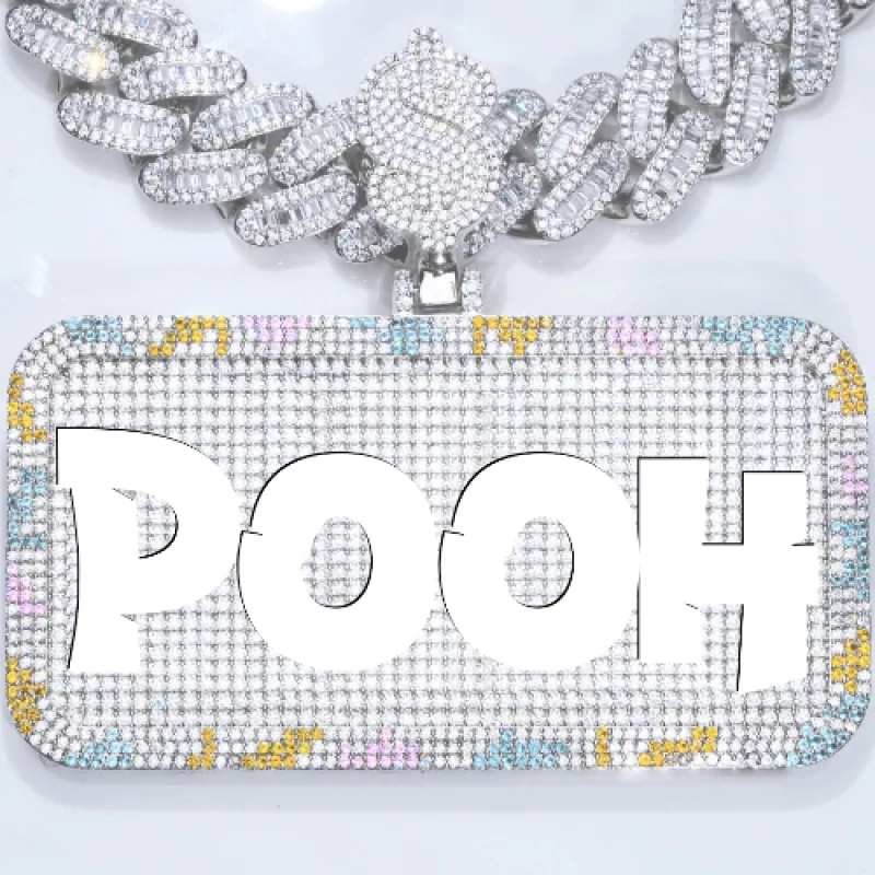 CUSTOM LETTER NECKLACE 3D COLORFUL SQUARE sold by The GUU Shop