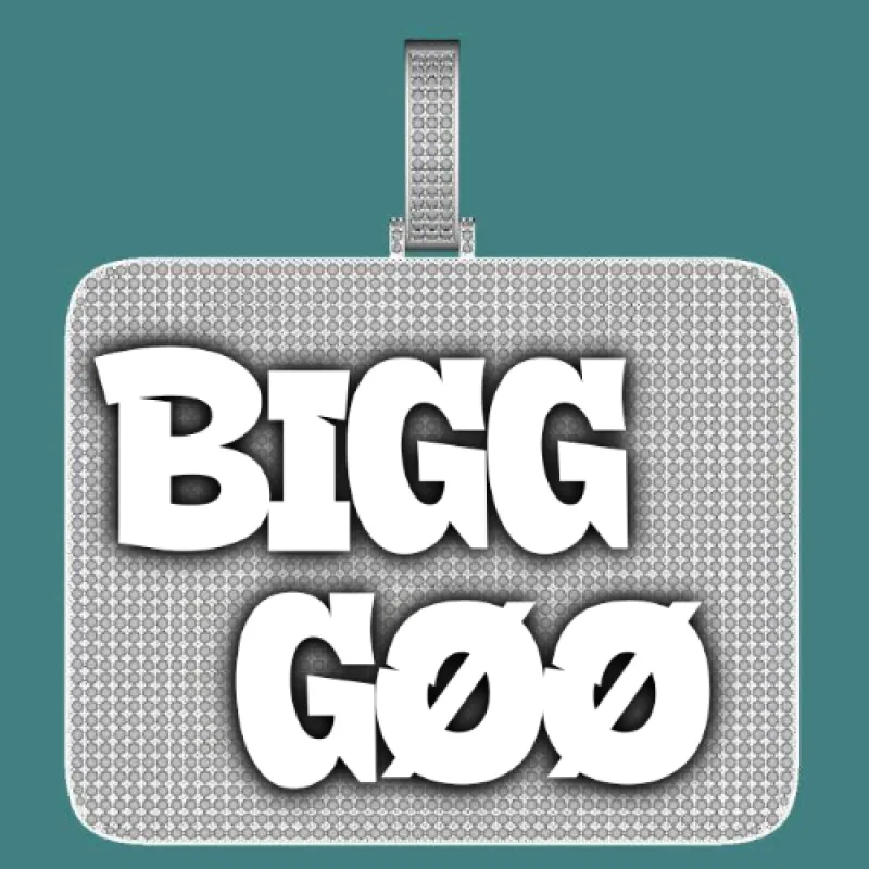 CUSTOM LETTER NECKLACE 3D BIG SQUARE sold by The GUU Shop