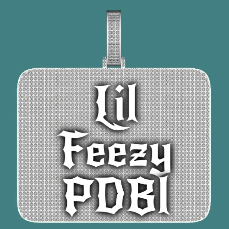 CUSTOM LETTER NECKLACE 3D BIG SQUARE sold by The GUU Shop