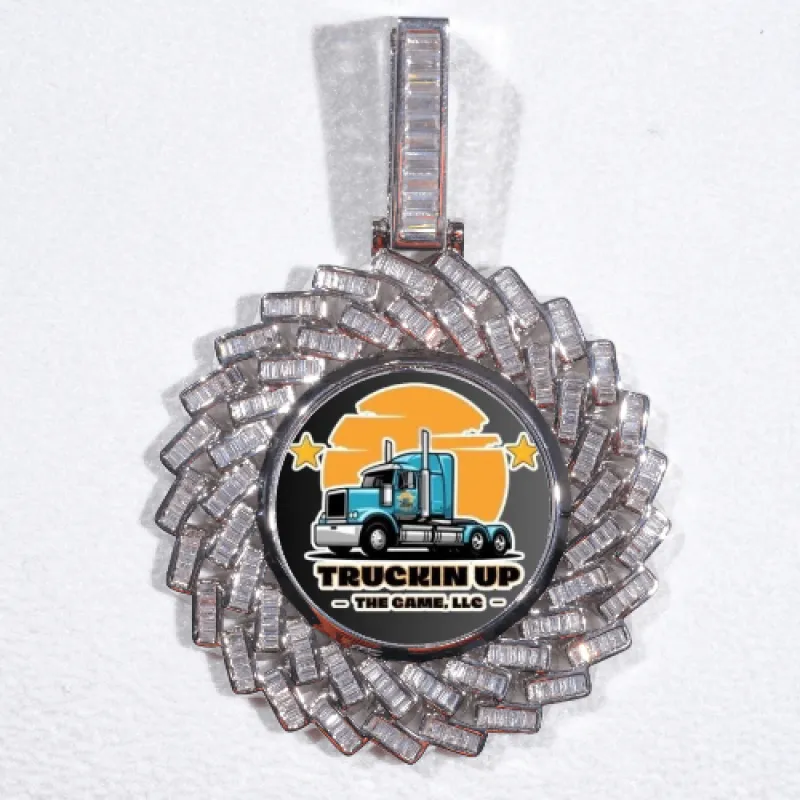 Large 3D Baguette Custom Picture Pendant sold by The GUU Shop