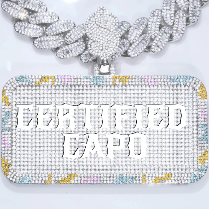 CUSTOM LETTER NECKLACE 3D COLORFUL SQUARE sold by The GUU Shop