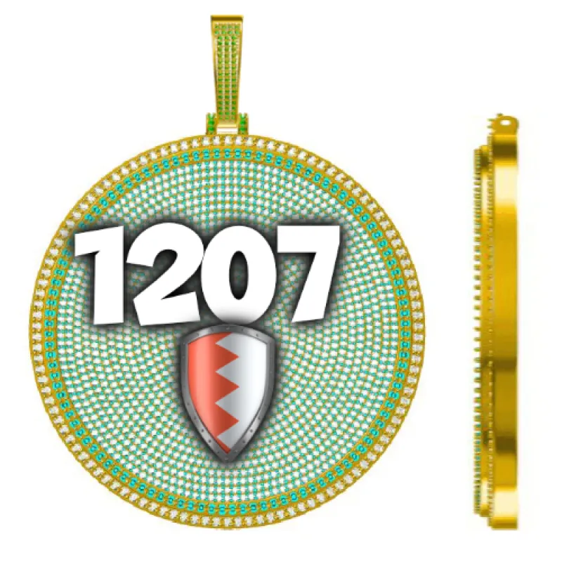 CUSTOM LETTER NECKLACE 3D BIG DISC made by The GUU Shop