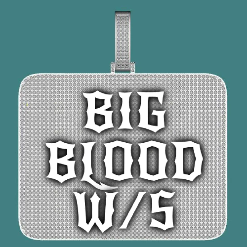 CUSTOM LETTER NECKLACE 3D BIG SQUARE sold by The GUU Shop