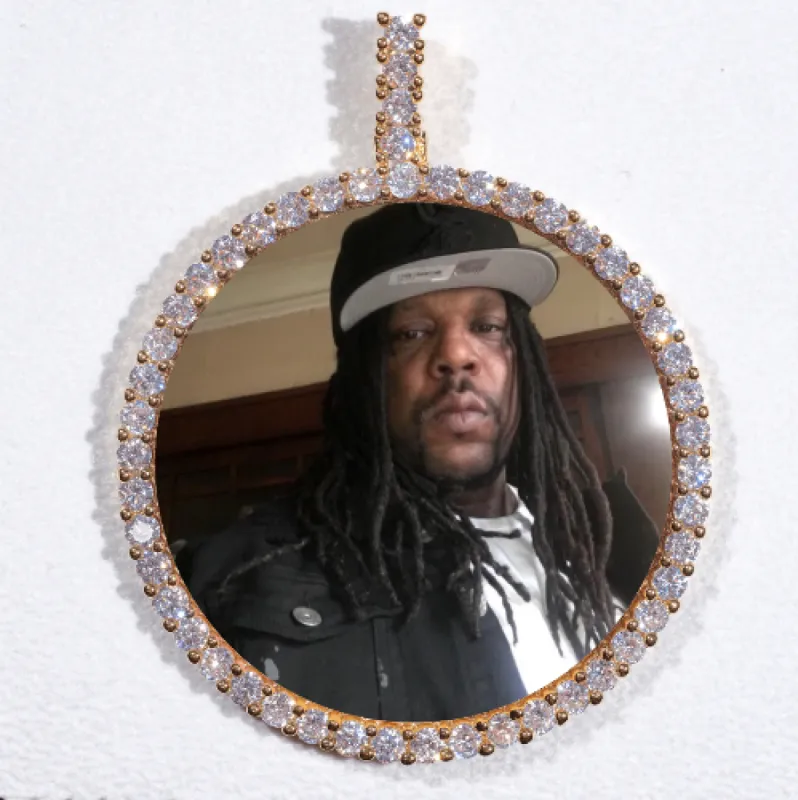 LARGE 3D CIRCLE CUSTOM PICTURE PENDANT sold by The GUU Shop