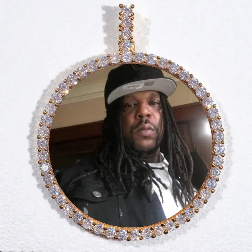 LARGE 3D CIRCLE CUSTOM PICTURE PENDANT sold by The GUU Shop