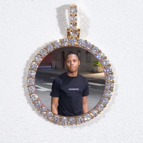 3D CIRCLE CUSTOM PICTURE PENDANT SMALL SIZE sold by The GUU Shop