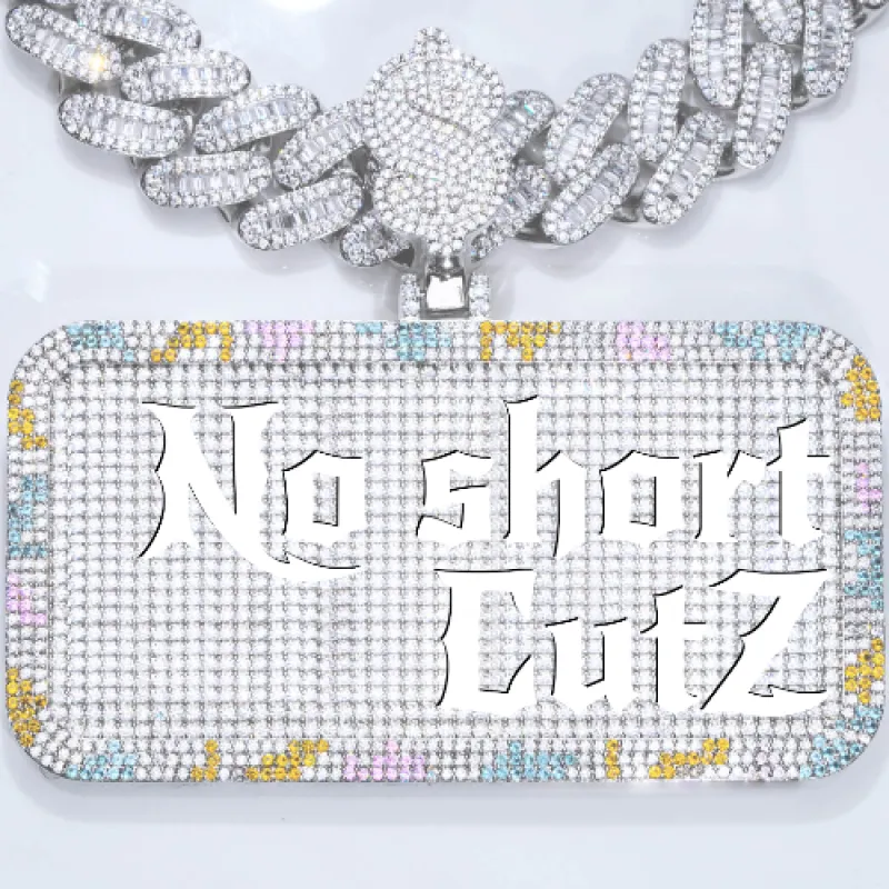 CUSTOM LETTER NECKLACE 3D COLORFUL SQUARE sold by The GUU Shop