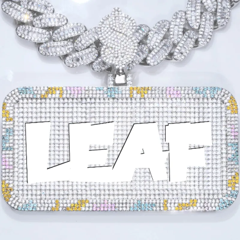 CUSTOM LETTER NECKLACE 3D COLORFUL SQUARE sold by The GUU Shop