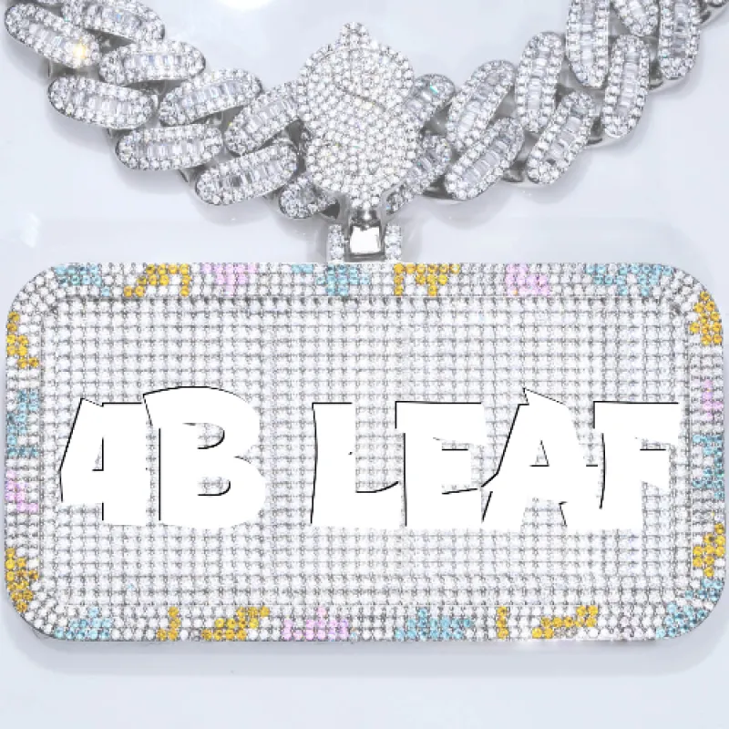 CUSTOM LETTER NECKLACE 3D COLORFUL SQUARE sold by The GUU Shop