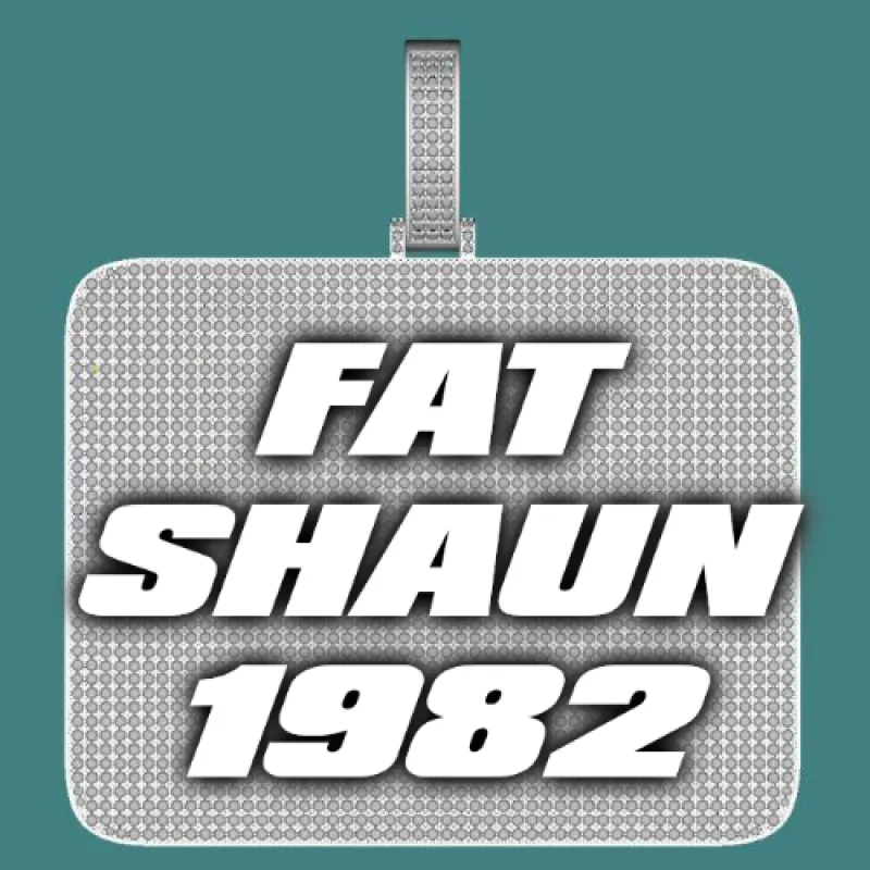 CUSTOM LETTER NECKLACE 3D BIG SQUARE sold by The GUU Shop