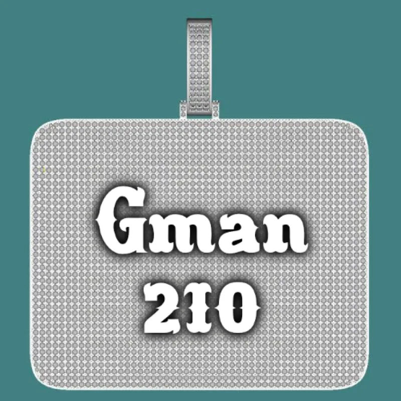 CUSTOM LETTER NECKLACE 3D BIG SQUARE sold by The GUU Shop