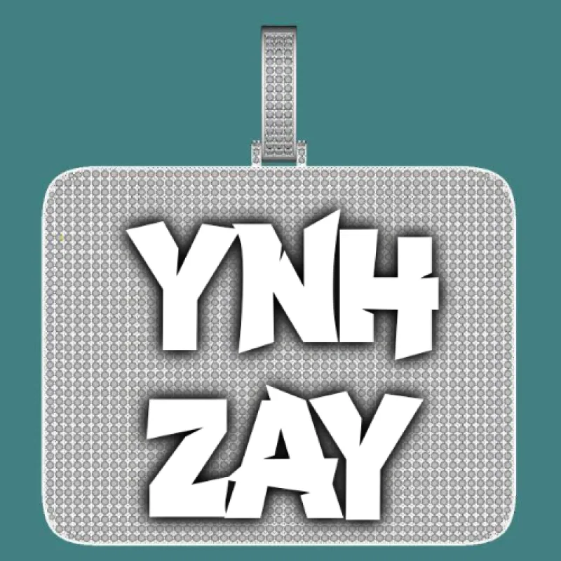 CUSTOM LETTER NECKLACE 3D BIG SQUARE sold by The GUU Shop