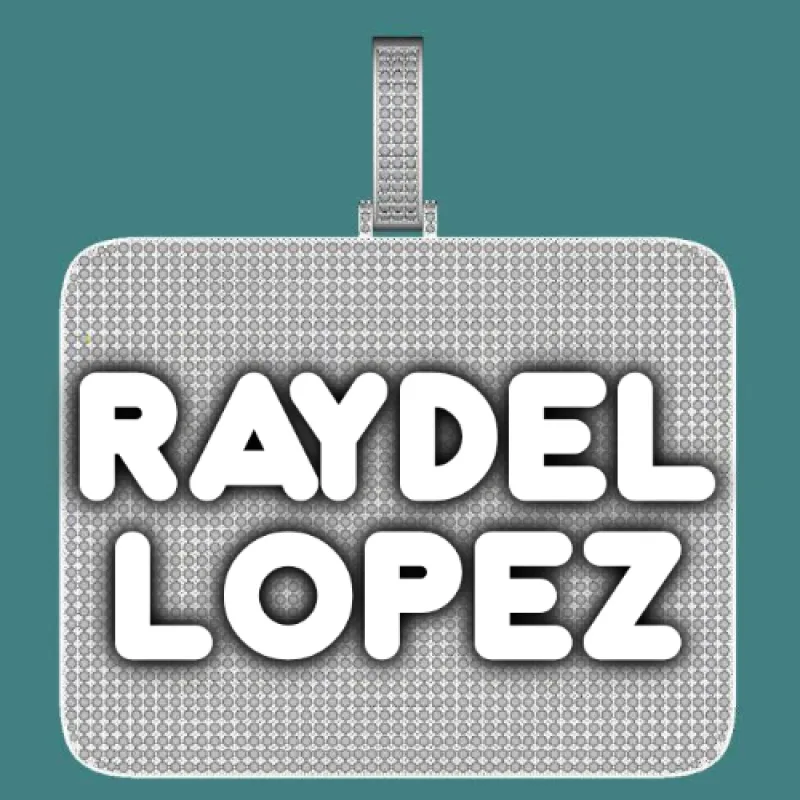 CUSTOM LETTER NECKLACE 3D BIG SQUARE sold by The GUU Shop