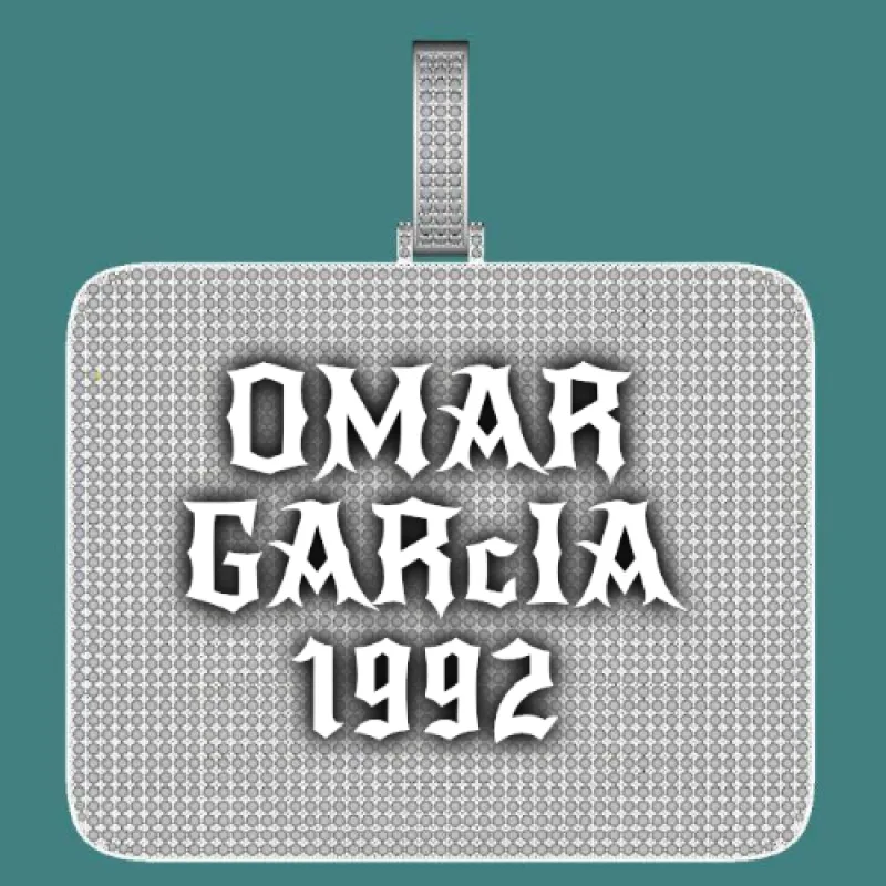 CUSTOM LETTER NECKLACE 3D BIG SQUARE sold by The GUU Shop