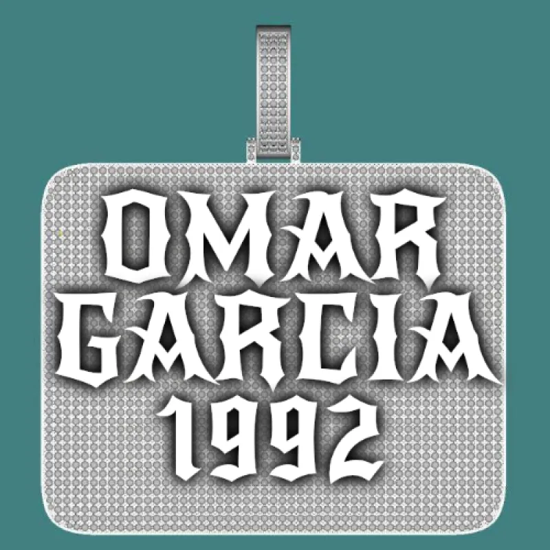 CUSTOM LETTER NECKLACE 3D BIG SQUARE sold by The GUU Shop