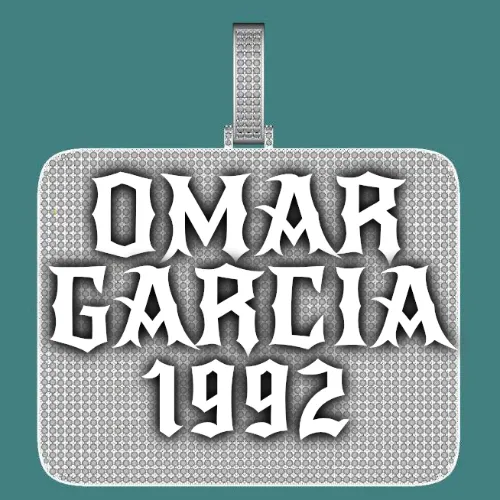 CUSTOM LETTER NECKLACE 3D BIG SQUARE sold by The GUU Shop