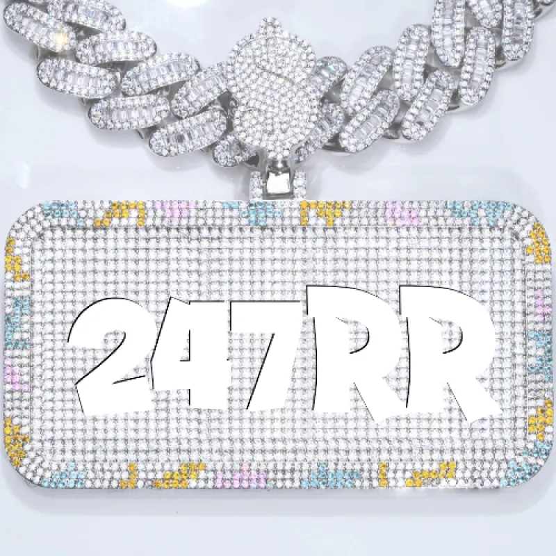 CUSTOM LETTER NECKLACE 3D COLORFUL SQUARE made by The GUU Shop