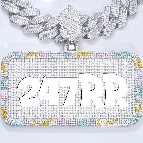 CUSTOM LETTER NECKLACE 3D COLORFUL SQUARE sold by The GUU Shop