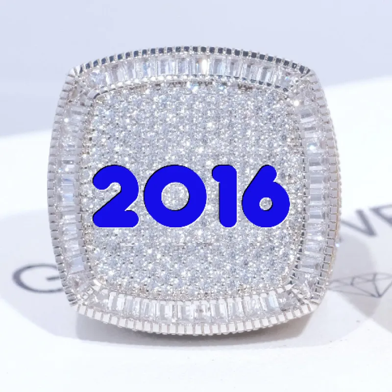 CUSTOM LETTER 3D ICED RING sold by The GUU Shop