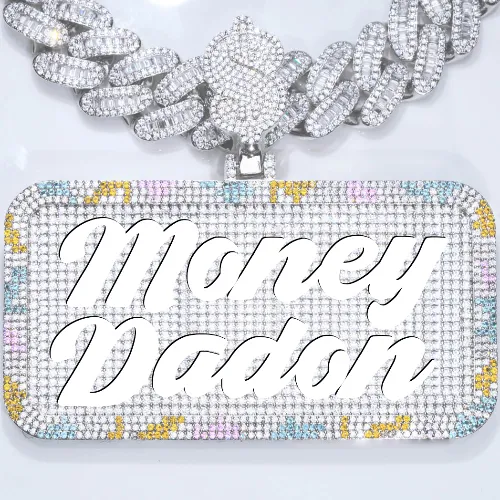 CUSTOM LETTER NECKLACE 3D COLORFUL SQUARE sold by The GUU Shop