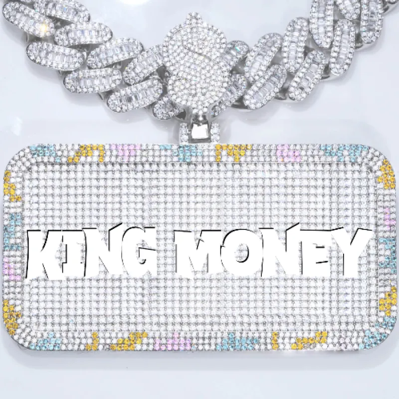 CUSTOM LETTER NECKLACE 3D COLORFUL SQUARE sold by The GUU Shop