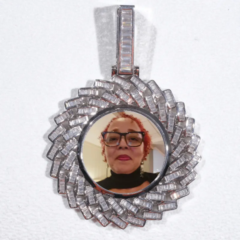 Large 3D Baguette Custom Picture Pendant sold by The GUU Shop