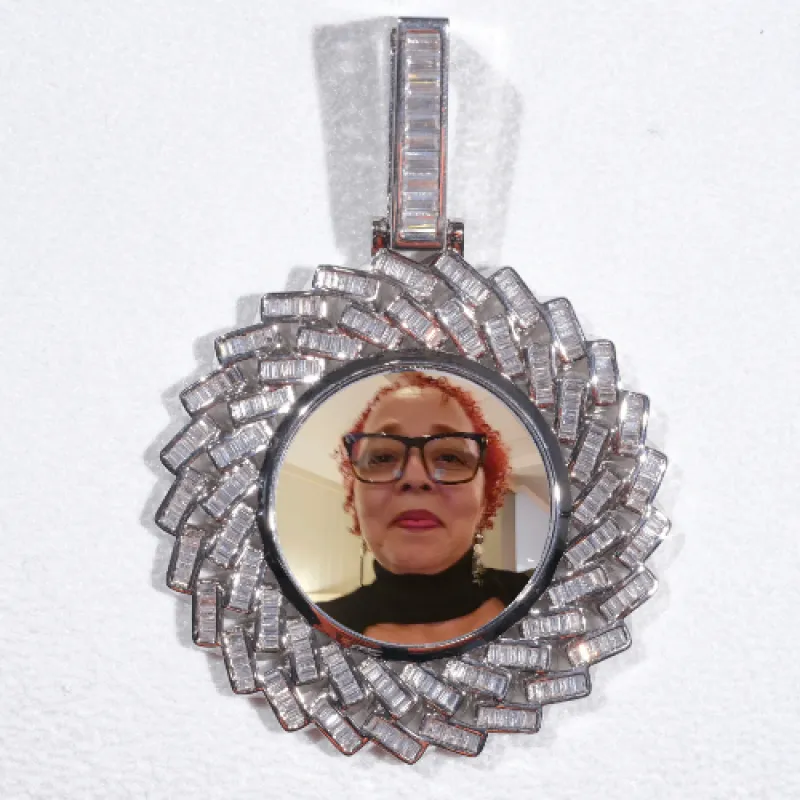 Large 3D Baguette Custom Picture Pendant sold by The GUU Shop