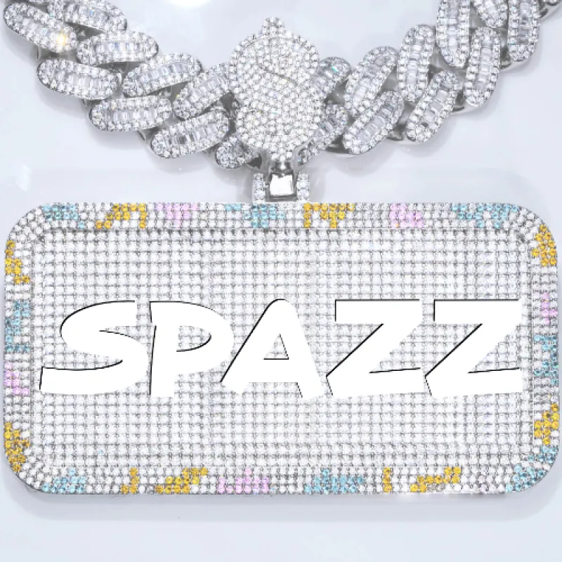 CUSTOM LETTER NECKLACE 3D COLORFUL SQUARE made by The GUU Shop