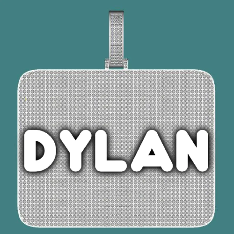 CUSTOM LETTER NECKLACE 3D BIG SQUARE sold by The GUU Shop