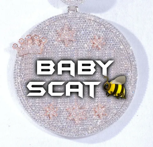 CUSTOM LETTER NECKLACE 3D BIG CROWN DISC sold by The GUU Shop