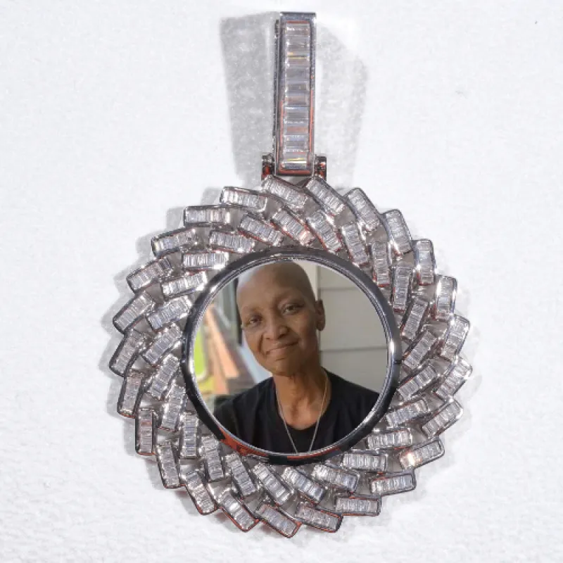 Large 3D Baguette Custom Picture Pendant sold by The GUU Shop