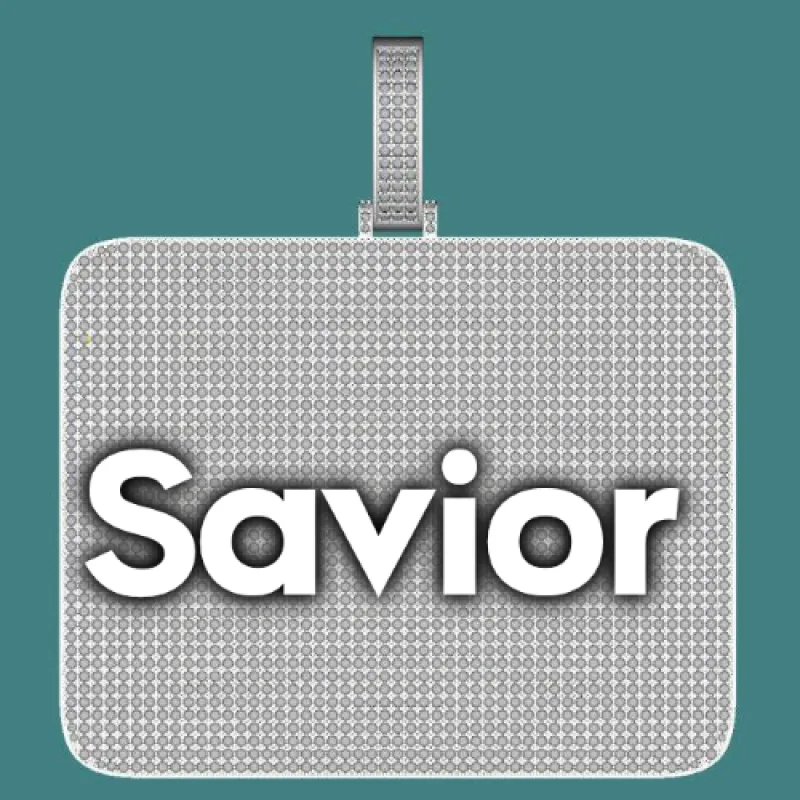 CUSTOM LETTER NECKLACE 3D BIG SQUARE sold by The GUU Shop