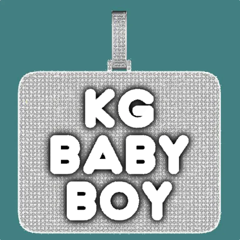 CUSTOM LETTER NECKLACE 3D BIG SQUARE sold by The GUU Shop