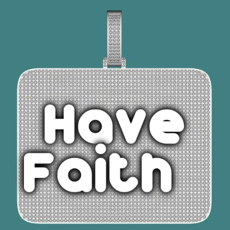 CUSTOM LETTER NECKLACE 3D BIG SQUARE sold by The GUU Shop