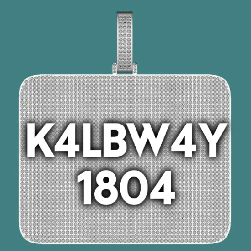 CUSTOM LETTER NECKLACE 3D BIG SQUARE sold by The GUU Shop