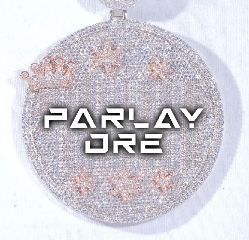 CUSTOM LETTER NECKLACE 3D BIG CROWN DISC sold by The GUU Shop