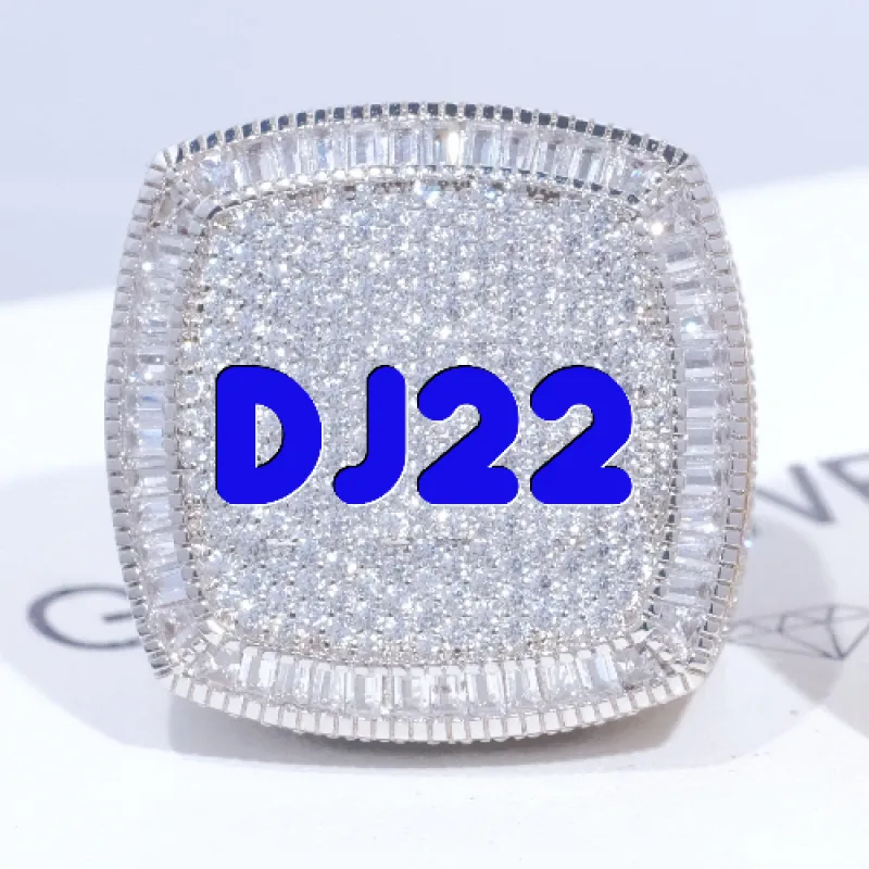 CUSTOM LETTER 3D ICED RING sold by The GUU Shop
